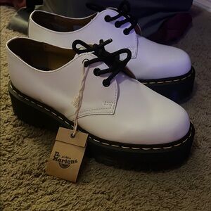 Dr. Martens White Leather Shoes